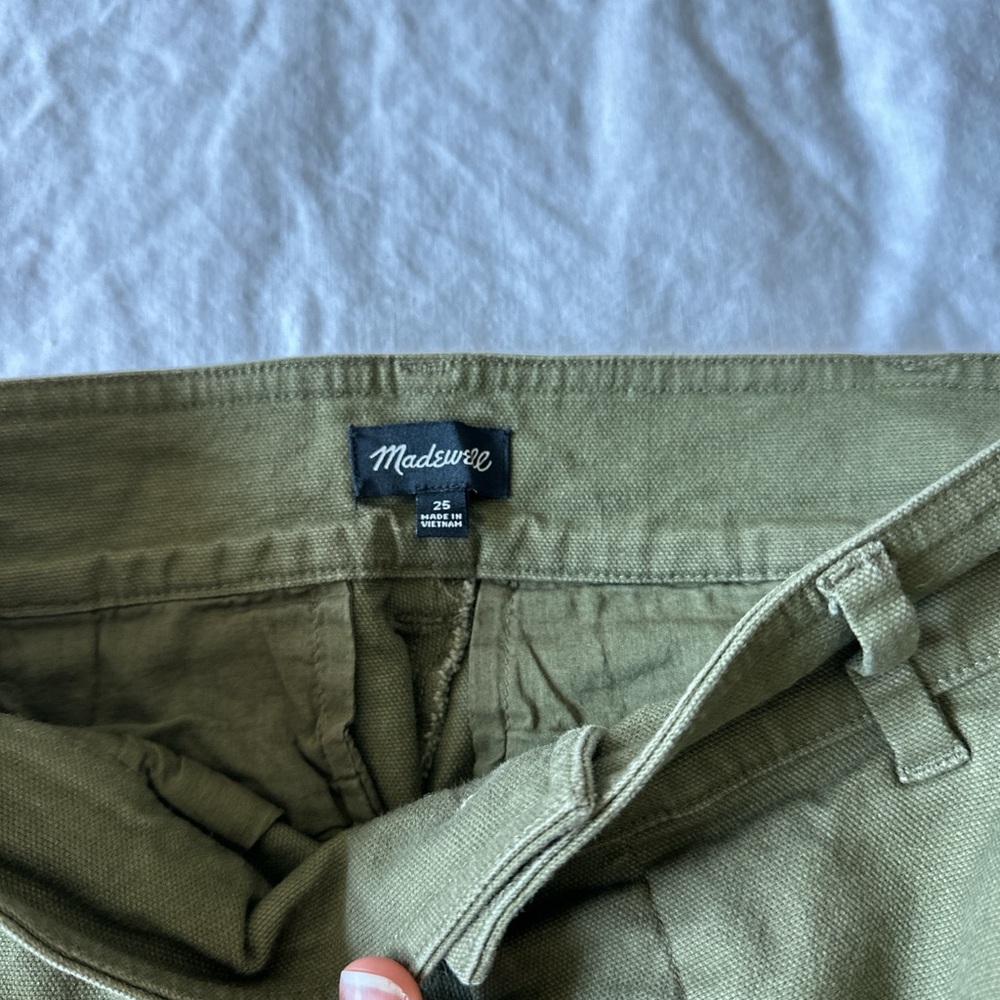 Madewell Womens wide pants in Forest Green - Picture 3 of 3
